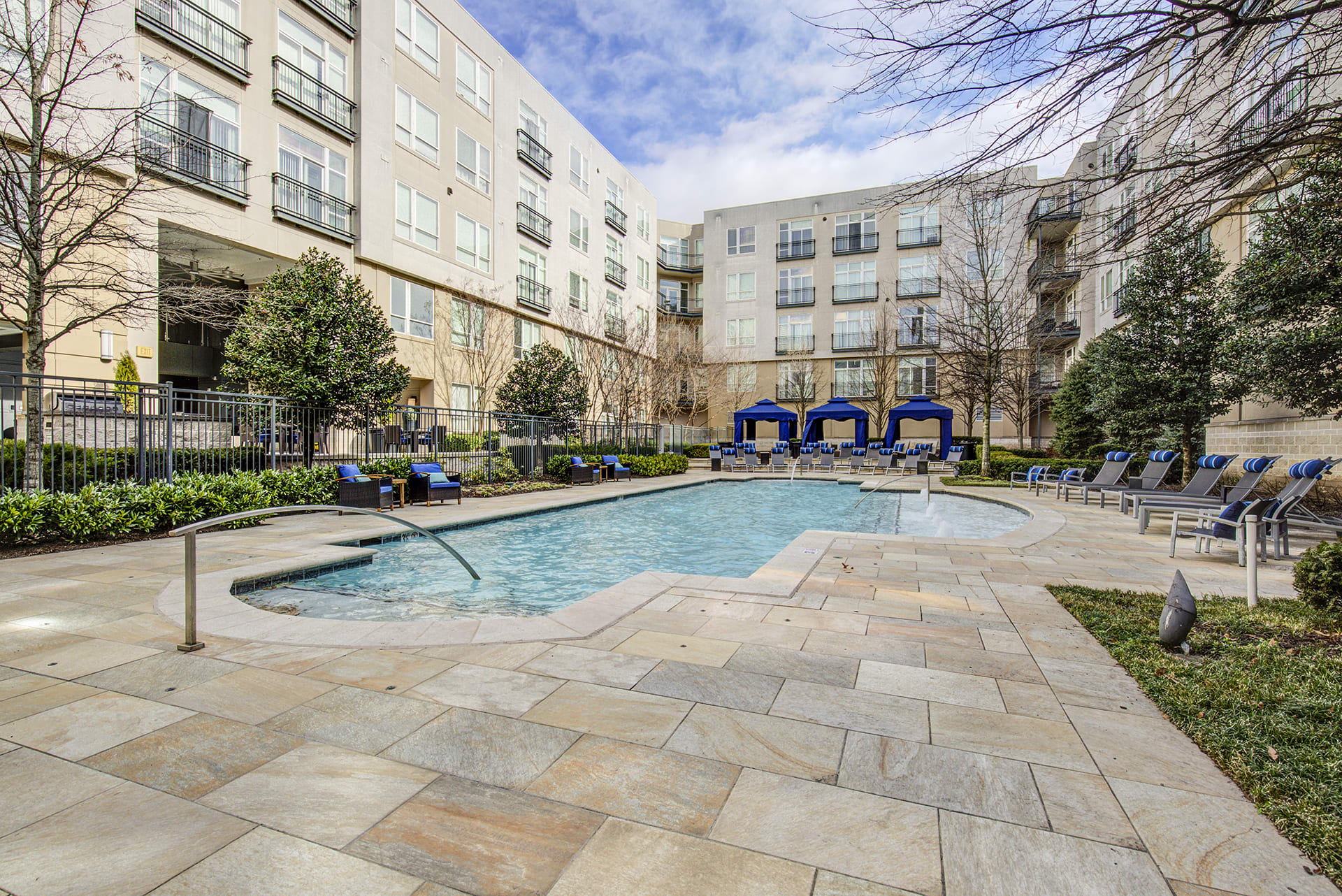Beautiful pool in courtyard